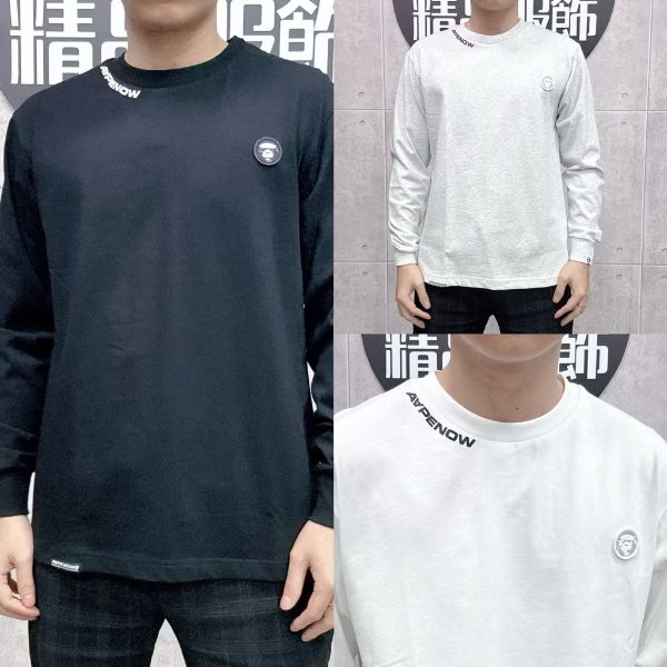 圖片 ［SKR精品服飾］AAPE 領口單邊字母logo 長袖T恤 M1607