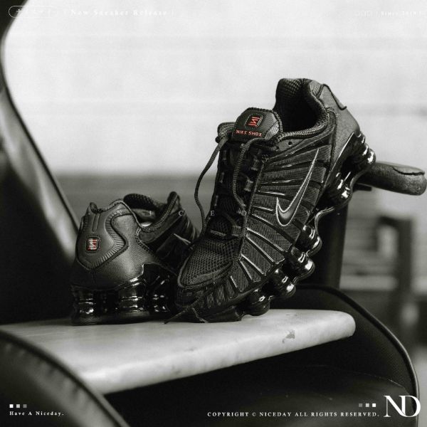 NICEDAY 現貨 Nike Shox TL Black Max 黑鞋 黑 黑魂 彈簧 氣墊 復刻 復古 AR3566-002