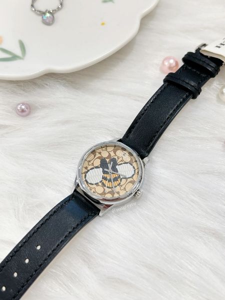 圖片  Coach 小錶徑 皮錶帶 手錶 蜜蜂