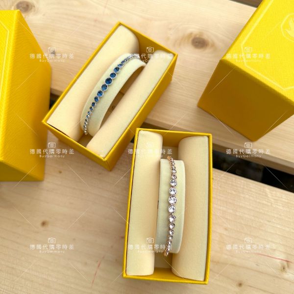 圖片 ✨施華洛世奇 Swarovski-海藍/玫瑰金 漸層氣泡手鍊 📦在台現貨