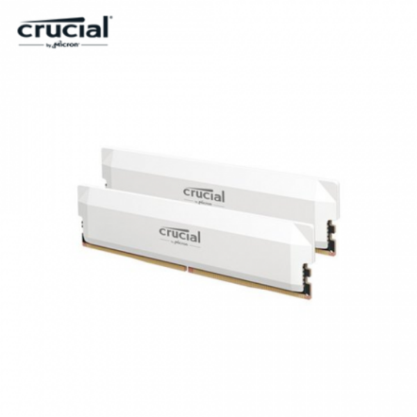 圖片 美光 Micron Crucial PRO 超頻 64GB(雙通32GB*2) D5 6000/CL40 白色散熱片