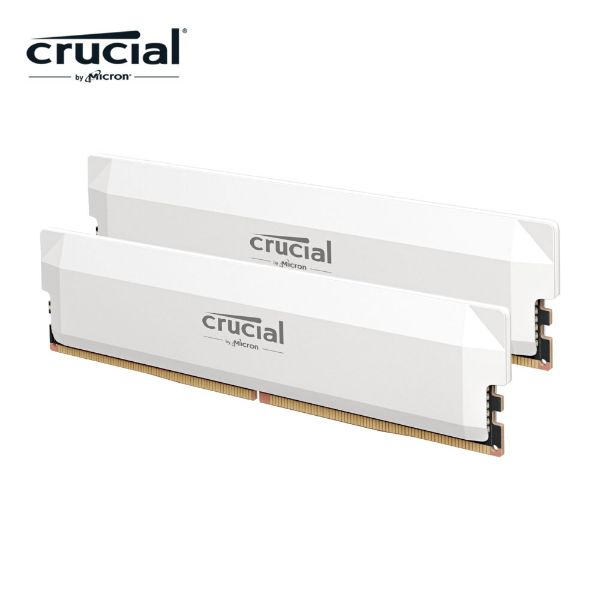 圖片 美光 Micron Crucial PRO 超頻 32GB(雙通16GB*2) D5 6000/CL36 白色散熱片