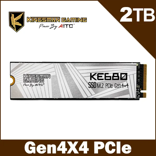 圖片 艾格 AITC KINGSMAN KE680 2TB M.2 PCIe NVMe Gen4x4 SSD固態硬碟