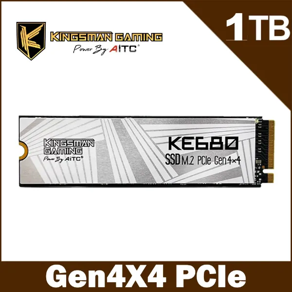 圖片 艾格 AITC KINGSMAN KE680 1TB M.2 PCIe NVMe Gen4x4 SSD固態硬碟