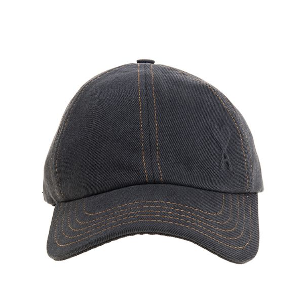 圖片 AMI 經典立體愛心LOGO牛仔布可調整棒球帽 (黑色)