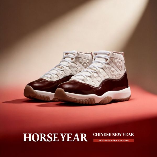 NICEDAY 代購 Nike Air Jordan 11 CNY 馬年 新年 春節 農曆 刺繡 馬 酒紅 IM8352-670