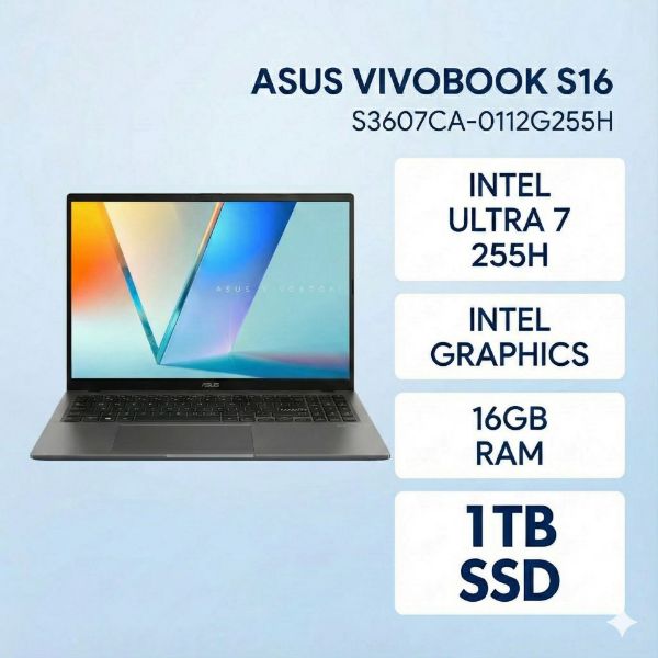 圖片 ⭐️ASUS 華碩Vivobook S16 16吋效能AI筆電灰色(Ultra 7 255H/16GB/1TB/S3607CA-0112G255H)⭐️