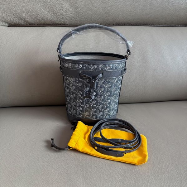 圖片 「M.Y精品」 goyard 戈雅 mini水桶包 小水桶 經典灰