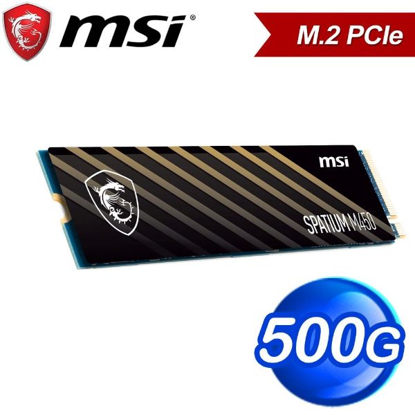 圖片 MSI 微星 M450 500GB/Gen4/讀3000/寫2000/TLC顆粒【五年保】