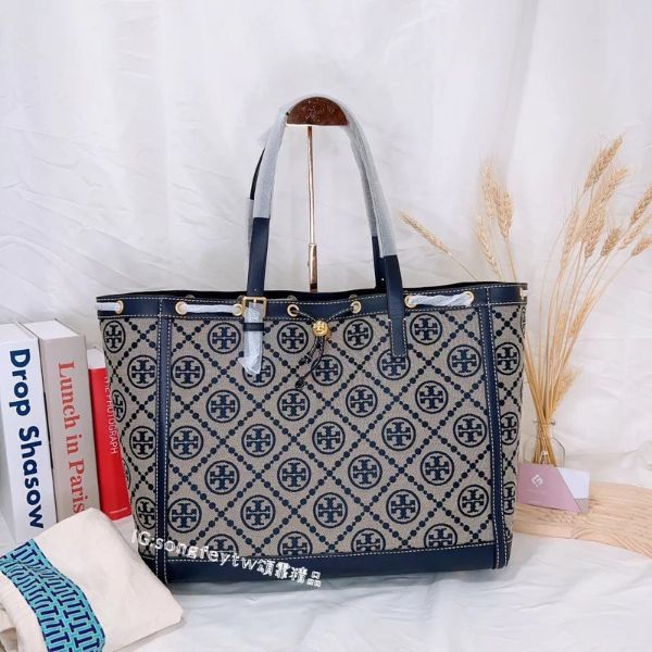 圖片 Tory Burch 專櫃款 抽繩大托特 托特包 肩背包
