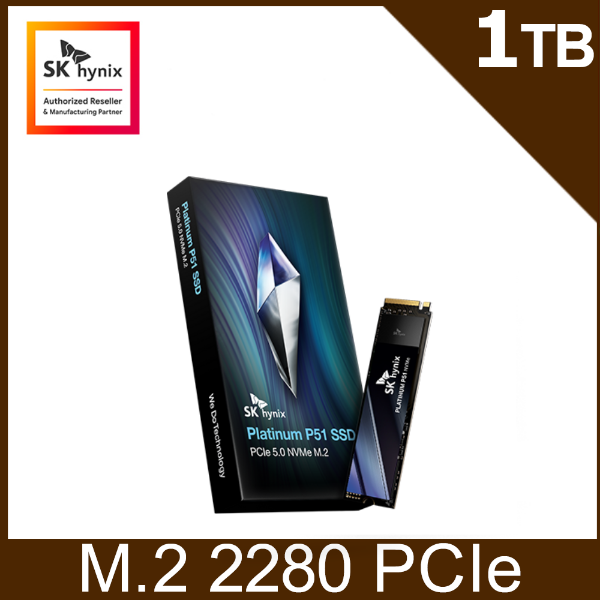 圖片 SK 海力士 Platinum P51 1TB/Gen5/讀:14700/寫:12900/DRAM快取【五年保】