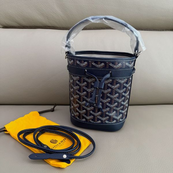 圖片 「M.Y精品」 Goyard 戈雅 mini水桶包 小水桶 經典深藍