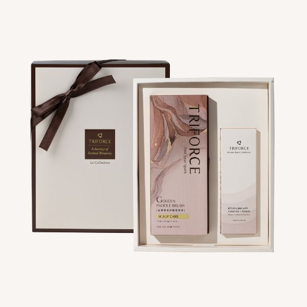 圖片 【TRIFORCE翠芙思】梳式禮盒（金奢頭皮氣墊梳＋深層護髮素）