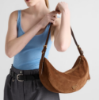 圖片 《我最便宜!全新正品》PRADA 棕色麂皮Demi-lune斜背包