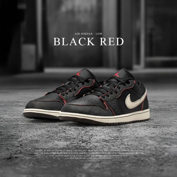 NICEDAY 代購 Air Jordan 1 SE 黑魂 紅線 黑紅 拼接 IR0842-010