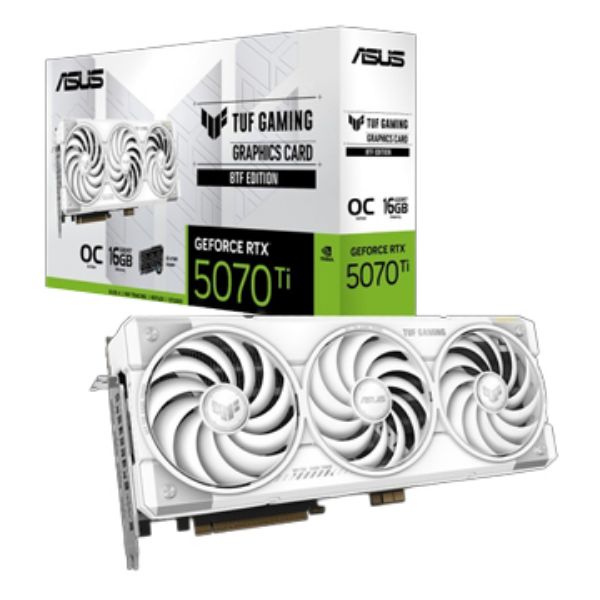圖片 華碩 TUF-RTX5070TI-O16G-WHITE-GAMING(2610MHz/33cm/三風扇/註五年)