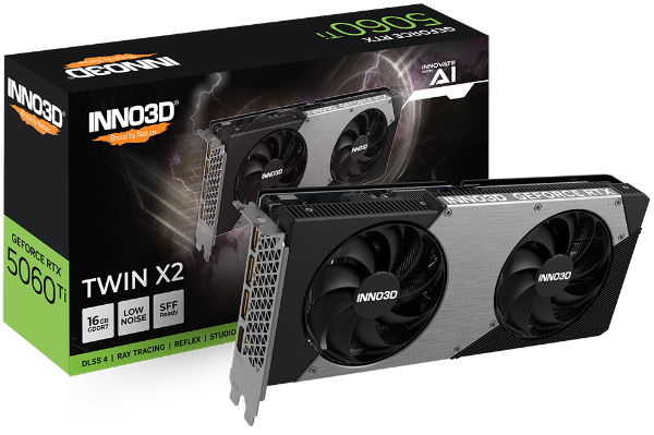 圖片 INNO3D RTX5060Ti 16GB TWIN X2(2572MHz/25cm/註四年/雙風扇)