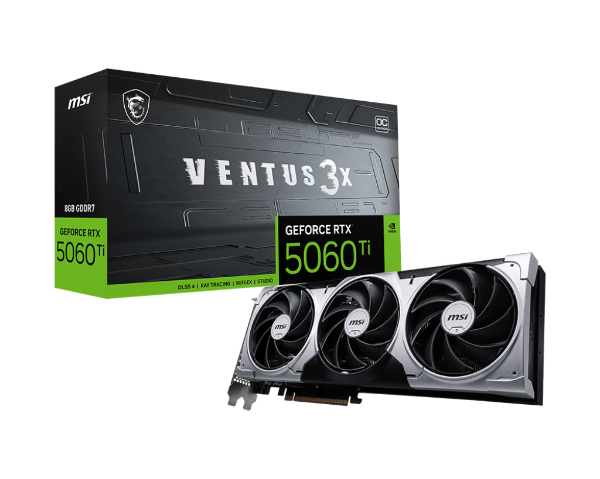圖片 微星 RTX5060Ti 8G VENTUS 3X OC(2617MHz/31cm/三風扇/註五年)