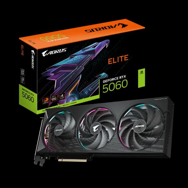 圖片 技嘉 AORUS RTX5060 ELITE 8G(2722MHz/33cm/三風扇/註冊五年)