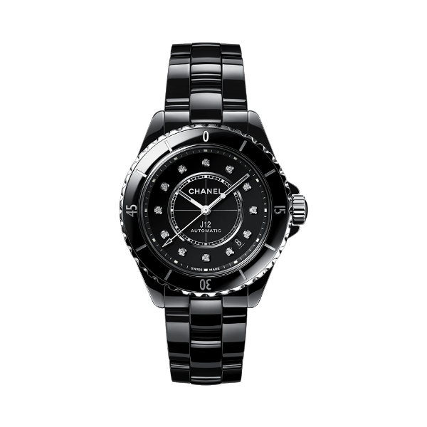 圖片 【CHANEL】香奈兒 J12系列 黑色陶瓷 H5702 鑽石時標 38mm