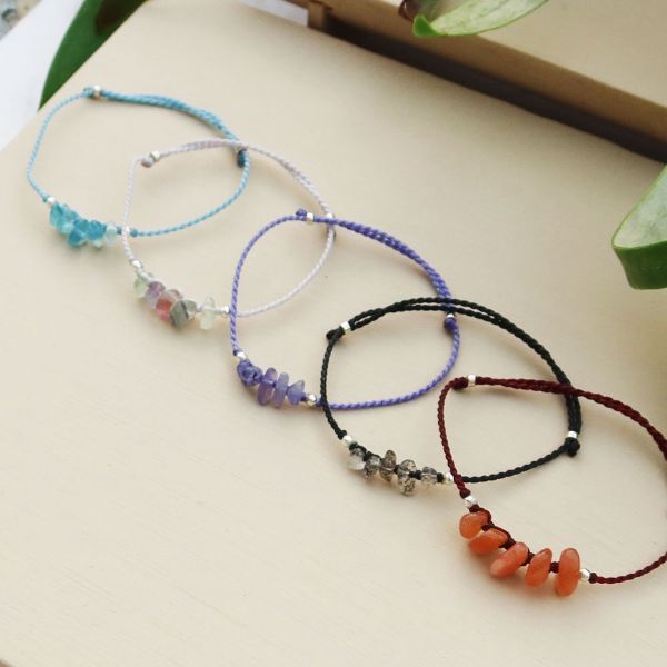 圖片 【水晶蠟繩系列】蓋亞的碎片系列1|極細蠟繩手鍊|大員囡仔