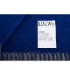 圖片 LOEWE 新款Anagram 圖案羊毛羊絨混紡雙色流蘇圍巾 (灰色/藍色)