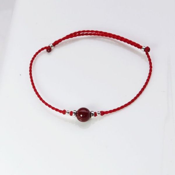 圖片 【水晶蠟繩系列】硃砂 |化太歲x防小人 極細蠟繩手鍊 | 大員囡仔