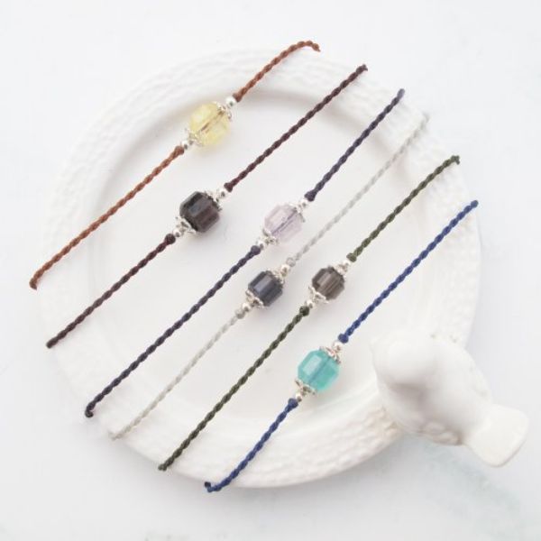 圖片 【水晶蠟繩系列】水果糖|切割水晶 正能量極細蠟繩手鍊|大員囡仔