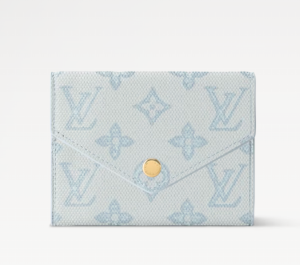 圖片 《在台現貨最低特價 》Louis Vuitton LV 紀念版Monogram130周年 三折短夾 藍色