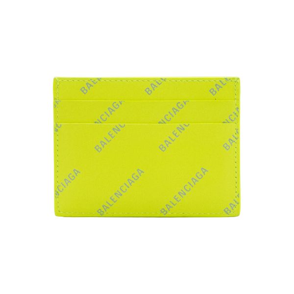 圖片 Balenciaga 展示品 滿版logo牛皮卡夾(螢光黃)