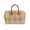 圖片 Burberry 展示品 格紋帆布兩用波士頓包-中(8071355-卡其)