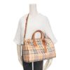 圖片 Burberry 展示品 格紋帆布兩用波士頓包-中(8071355-卡其)