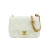 圖片 Chanel 展示品 霧金雙C粒紋牛皮心型金球方胖斜背包(AS3829-白)