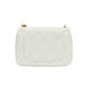 圖片 Chanel 展示品 霧金雙C粒紋牛皮心型金球方胖斜背包(AS3829-白)