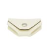 圖片 Hermes 24 Verso 銀釦Epsom皮拚色三角零錢包(白/淺黃)