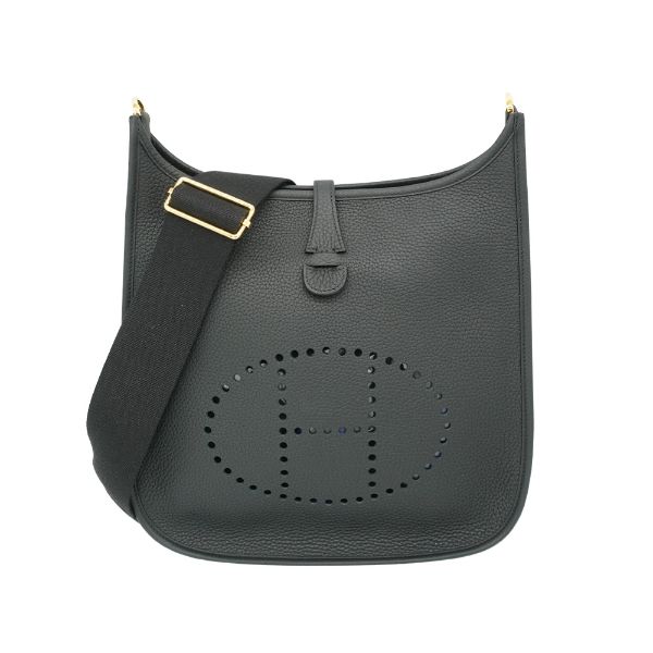 圖片 Hermes Evelyne 29 牛皮金釦斜背包(黑)