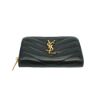 圖片 YSL 展示品 小羊皮拉鍊零錢卡包(753788-黑)