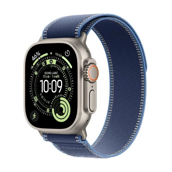 圖片 Apple 蘋果Apple Watch Ultra 3 GPS + LTE 49mm 原色鈦金屬錶殼搭配藍色配亮藍色越野錶環