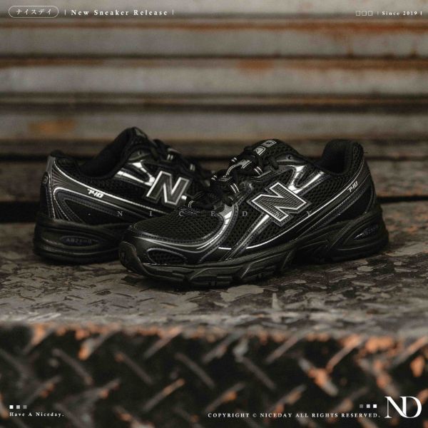 NICEDAY 現貨 New Balance 740 黑魂 黑色 復古 黑銀 男鞋 黑 U740BM2
