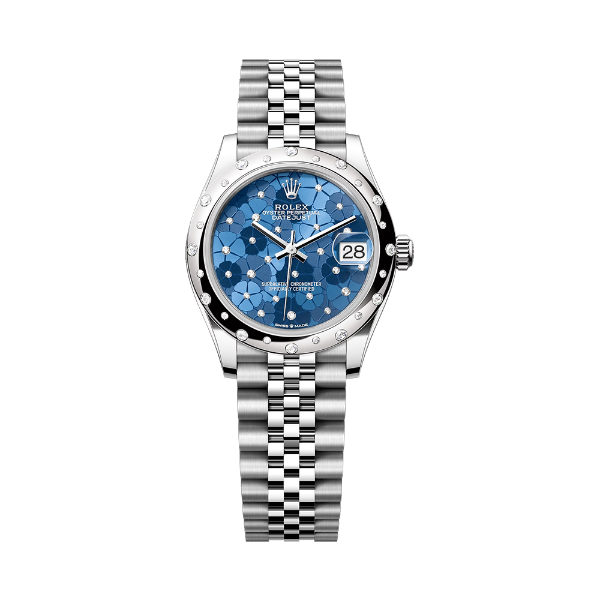 圖片 【ROLEX】勞力士 Date Just系列 278344RBR 藍色小花面 外圈繞鑽 五珠帶 31mm