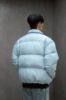 SSSTUFFF Reversible Shirt Down Puffer White Blue