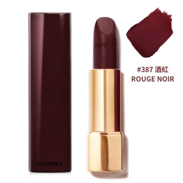 圖片 CHANEL 香奈兒彩妝 超炫耀的絲絨唇膏 酒紅版 3.5g #387酒紅 ROUGE NOIR - 勃根地酒紅/2026春季限量彩妝