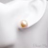 圖片 【ISOWA】金秋 12.2mm 南洋金 天然珍珠 耳環 18K金耳針