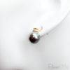 圖片 【ISOWA】冬影 9mm 黑珍珠 天然珍珠 精選白鑽 耳環 18K金耳針