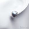 圖片 【ISOWA】夏之海 12mm AKOYA珍珠 無調藍 稀有馬貝珍珠 天然珍珠 復古耳環 PT900鉑金耳針