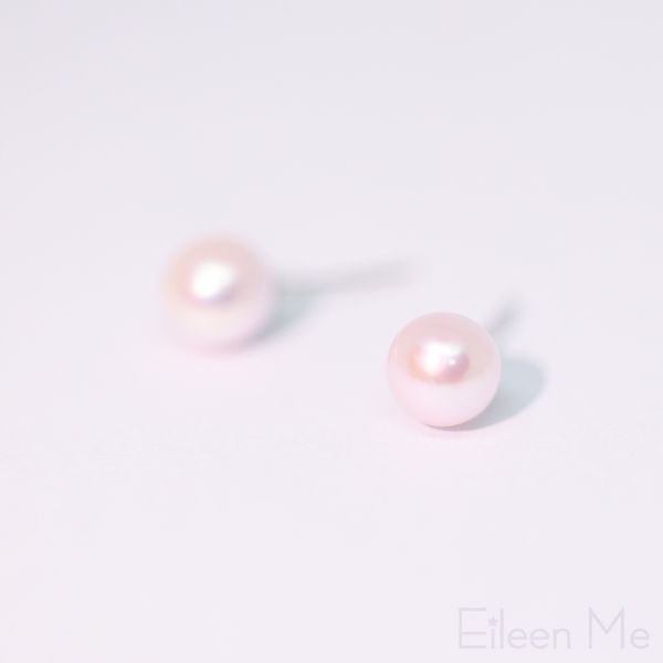 圖片 【ISOWA】尋梅 5mm AKOYA珍珠 粉色 天然珍珠 耳環 18K金耳針