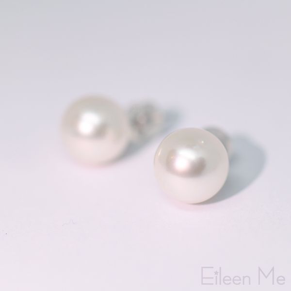 圖片 【ISOWA】白芙蓉 11-11.5mm 南洋白 天然珍珠 簡約耳環 18K金耳針