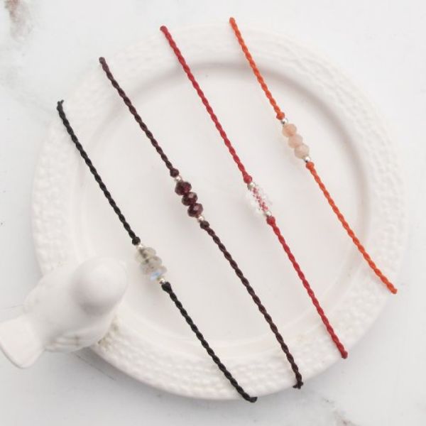 圖片 【水晶蠟繩系列】扁切割水晶 1 | 正能量極細蠟繩手鍊 | 大員囡仔