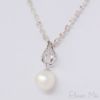 圖片 【ISOWA】天鵝 8mm AKOYA珍珠 白色 天然珍珠 鑲鑽 18K金 吊墜 不含鍊