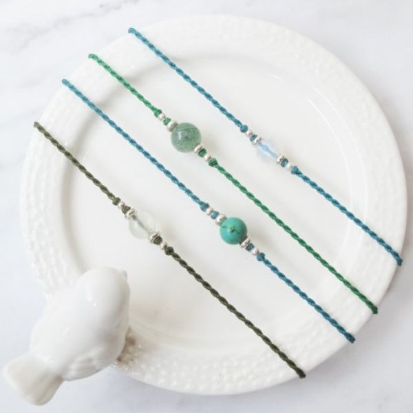 圖片 【水晶蠟繩系列】6mm水晶 3 | 正能量極細蠟繩手鍊 | 大員囡仔